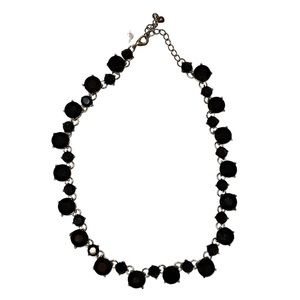 BNWT Nordstrom black faceted gem necklace